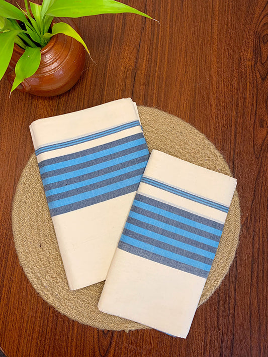 Blue and Black mulloth Setmundu